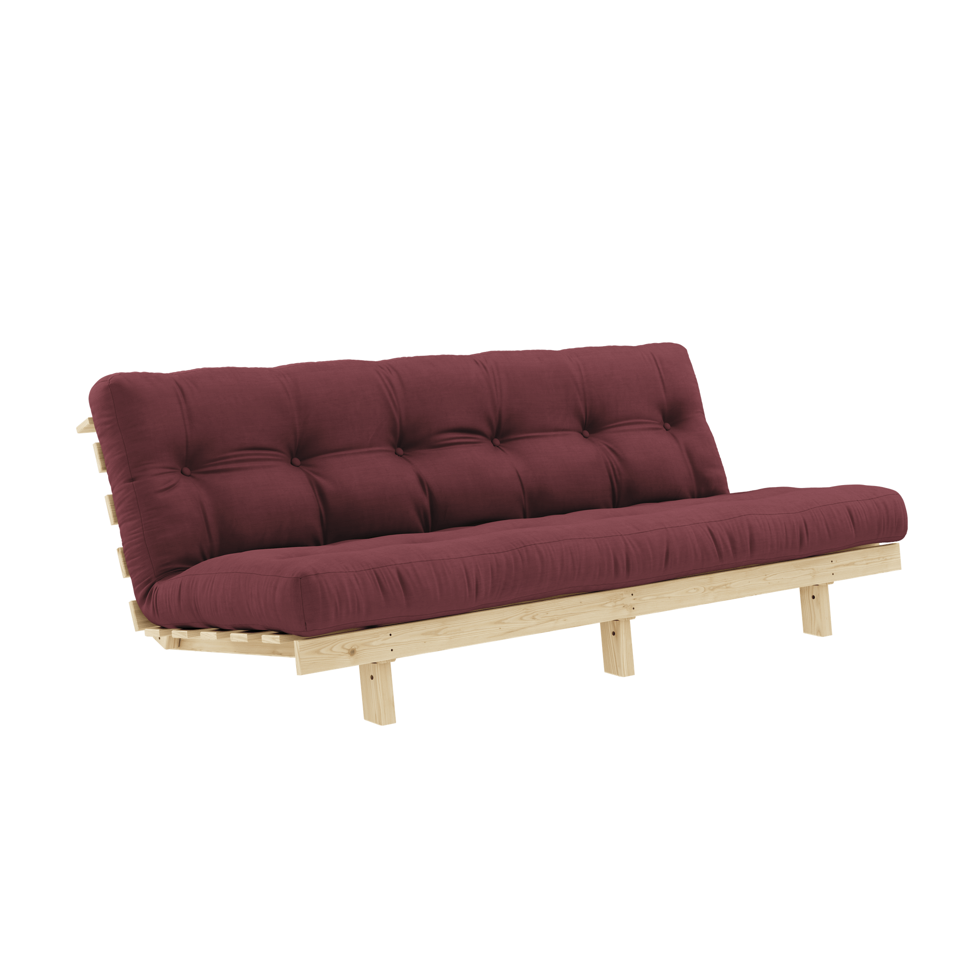 Karup Design Lean Sofa Bank met Alpha-matras 130x200 Bordeaux/Ruw