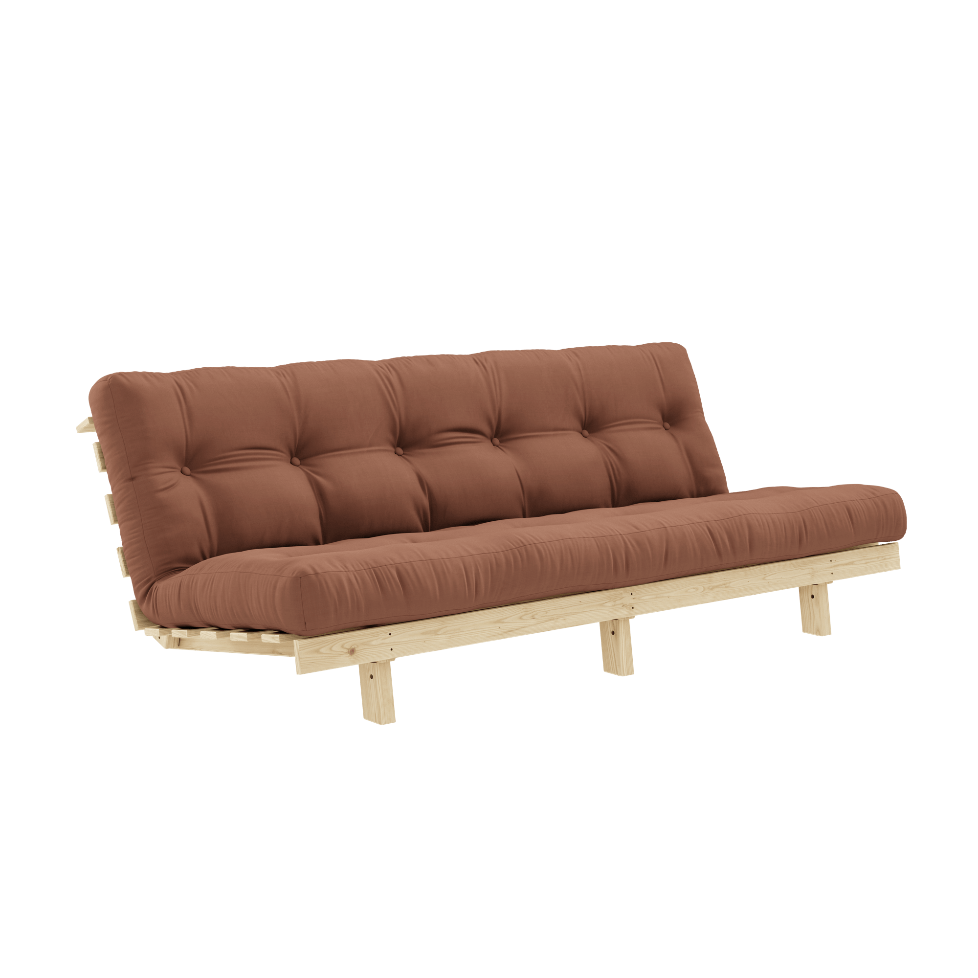 Karup Design Lean Sofa Bank met Alpha-matras 130x200 Kleibruin/Ruw