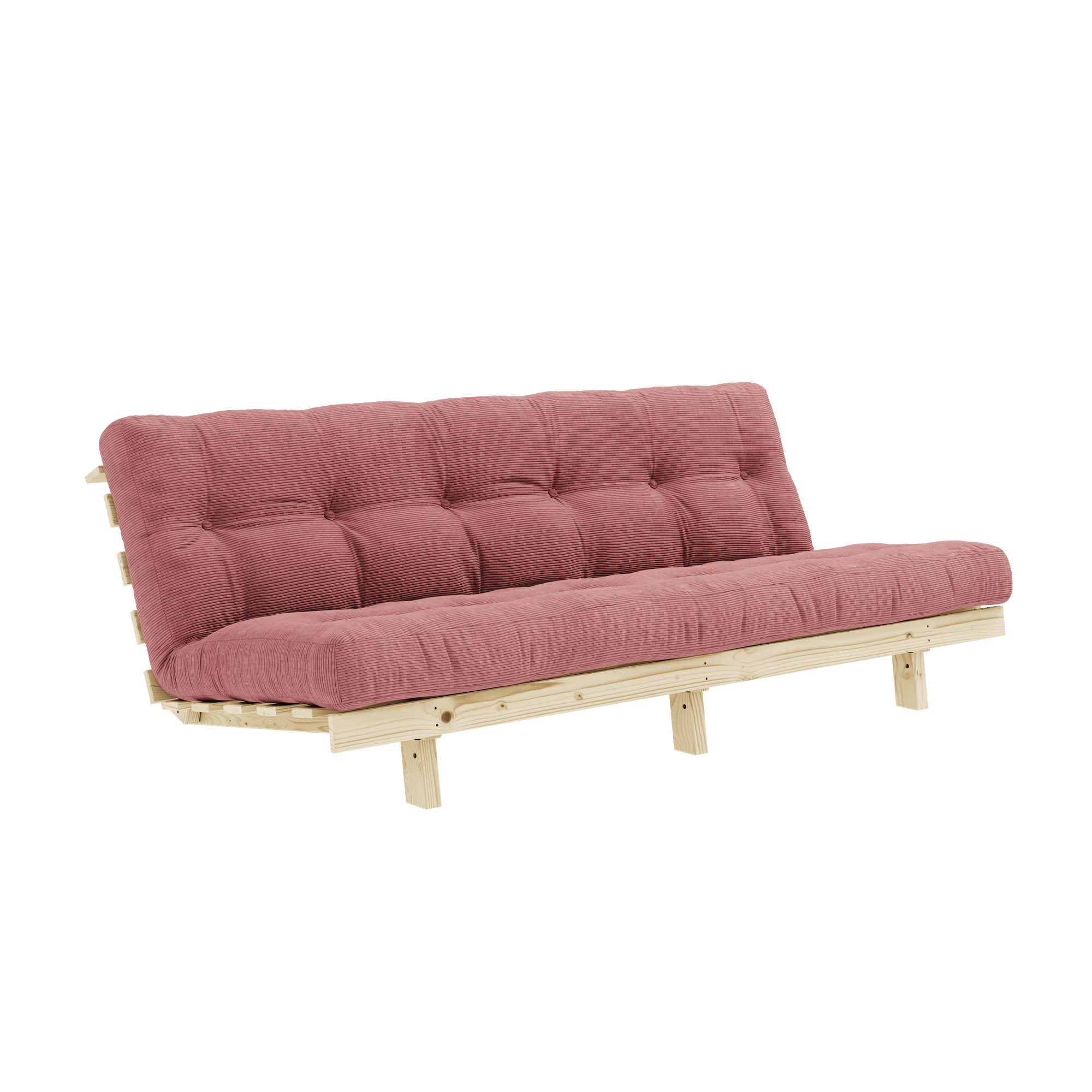 Sofa Karup Design Lean Sofa Z Materacem Alpha 130x200 Sorbet Różowy/Surowy