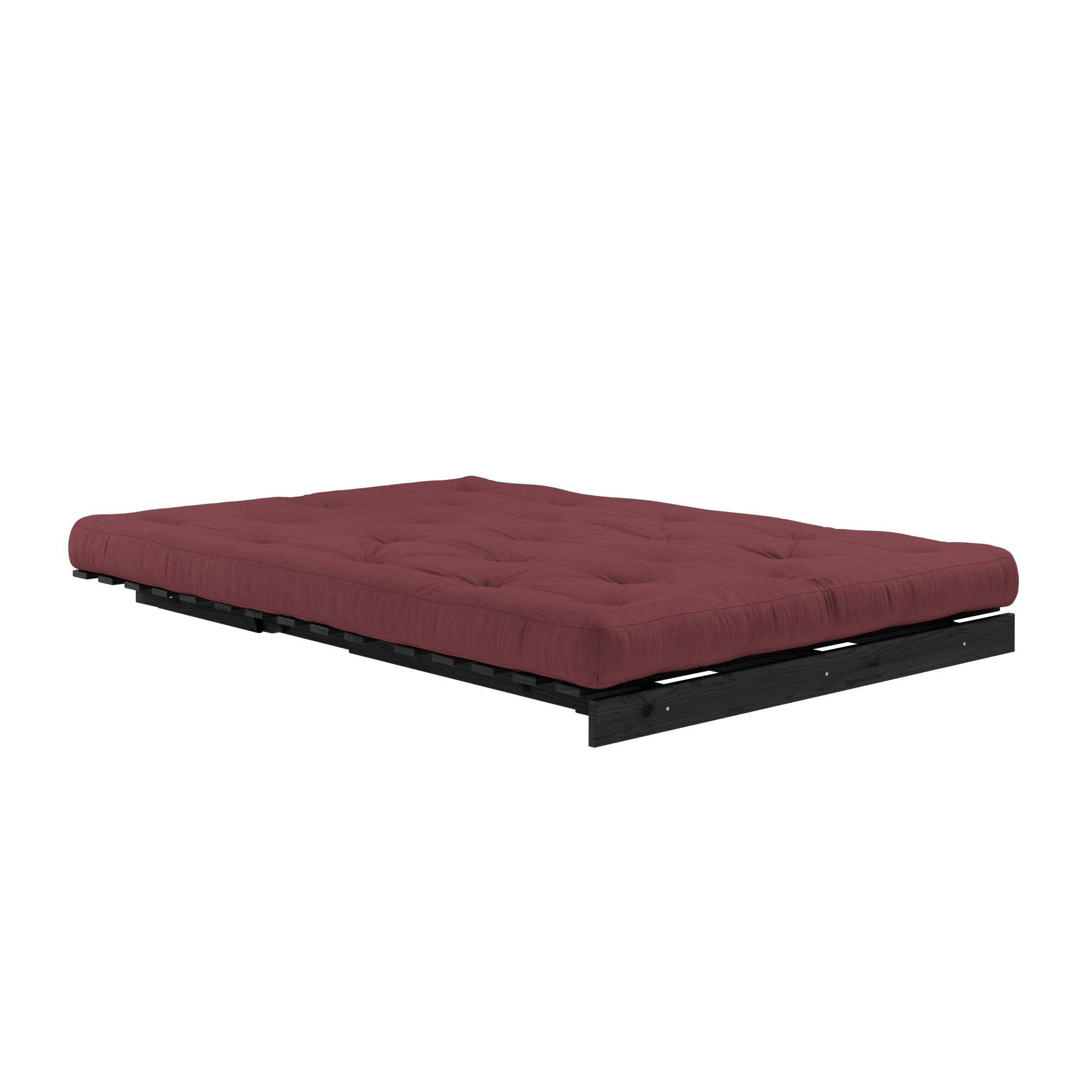 Karup Design Canapé Lit Roots Avec Matelas 140x200 710 Bordeaux/ Pin Noir