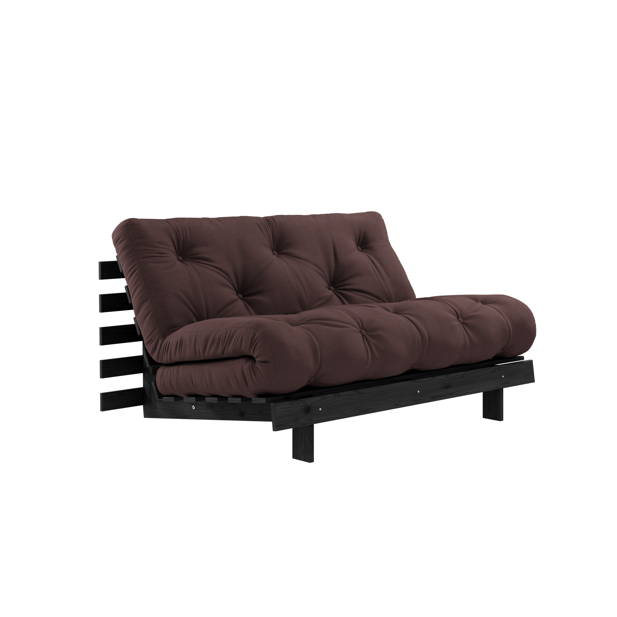 Karup Design Sofa Roots Z Materacem Roots 140x200 Brązowy/ Czarny Lakierowany