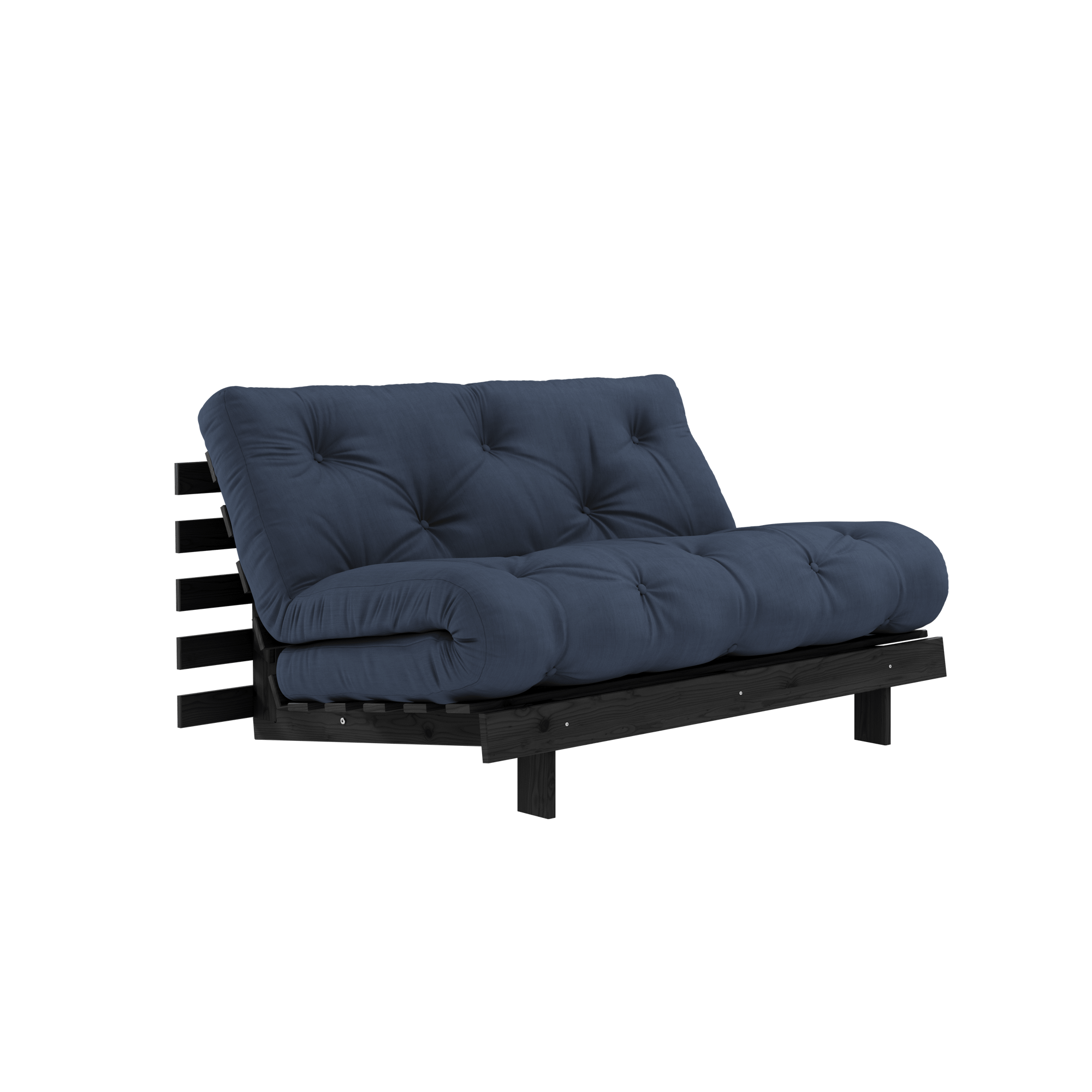 Karup Design Sofa Rozkładana Roots Z Materacem Roots 140x200 Granatowo-Czarny Lakierowany