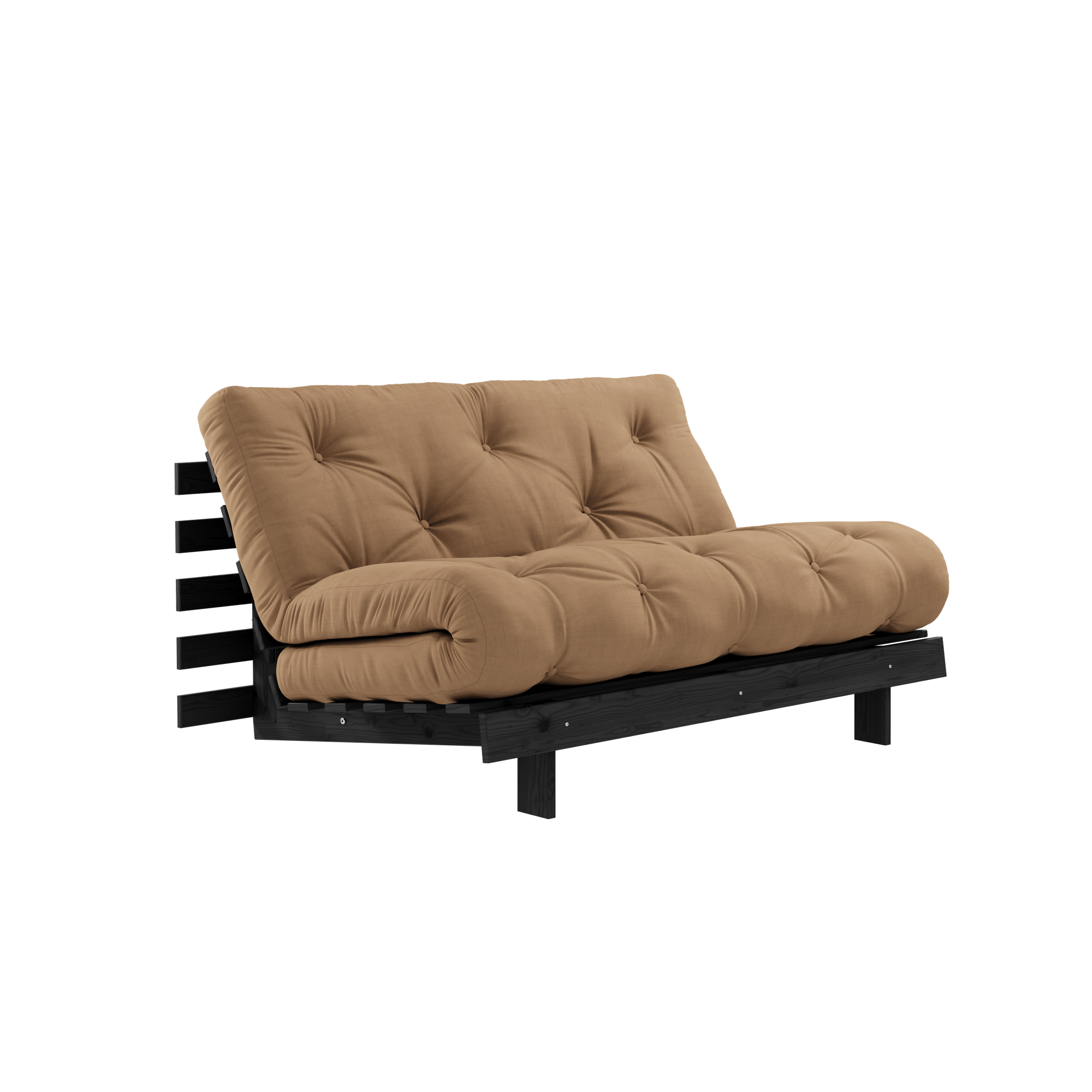 Karup Design Sofa Rozkładana Roots Z Materacem Roots 140x200 Mocca/Czarny Lakierowany