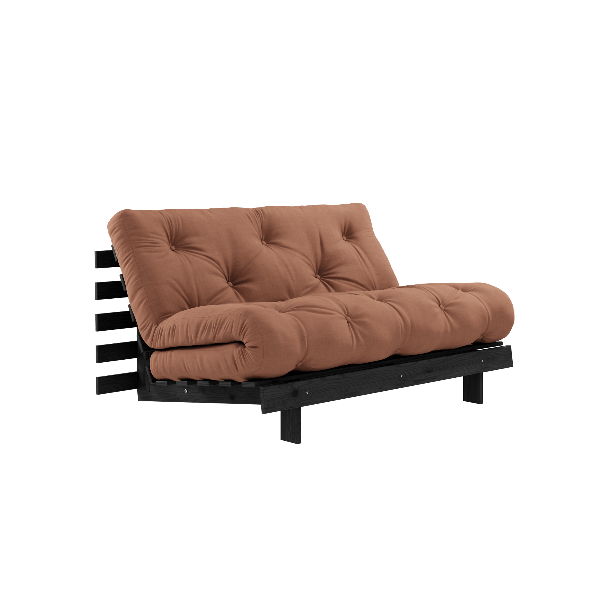 Karup Design Sofa Roots Z Materacem Roots 140x200 Glina Brązowa/Czarna Lakierowana