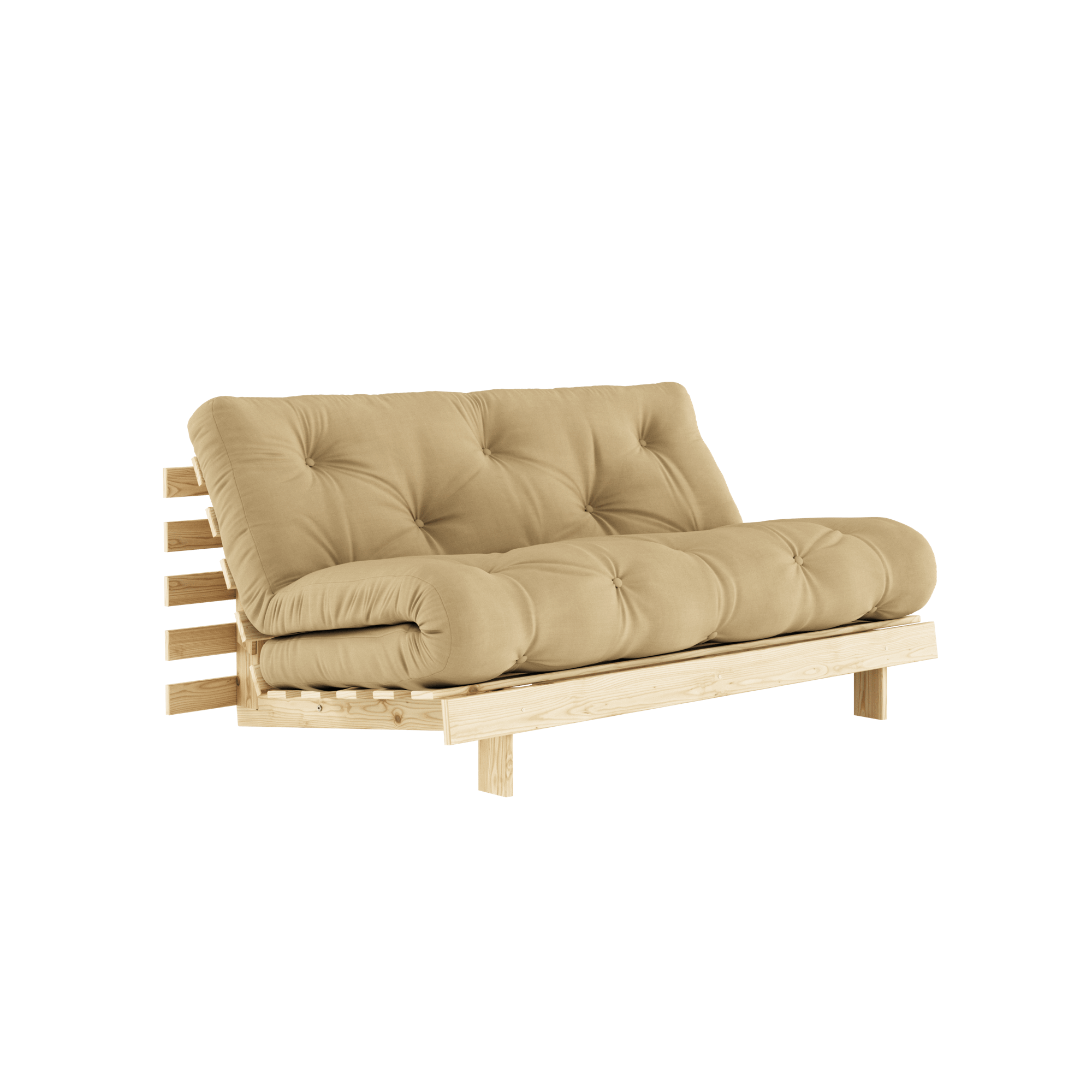 Karup Design Roots Schlafsofa mit Matratze 160x200 758 Beige/ Kiefer