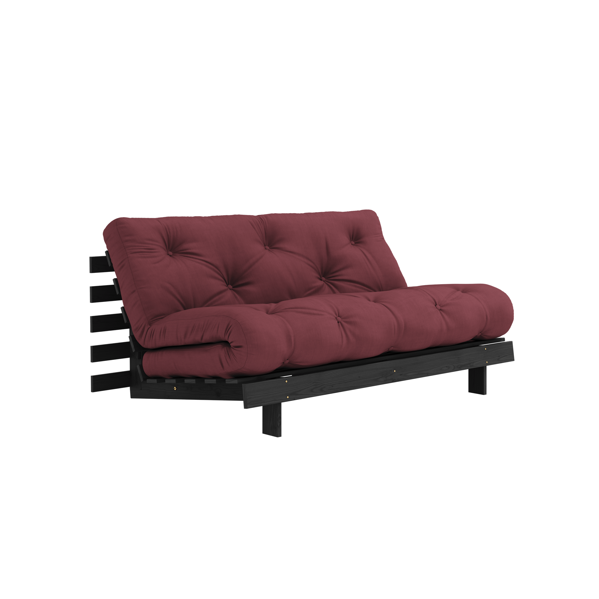 Karup Design Sofa Rozkładana Roots Z Materacem Roots 160x200 Bordeaux/Czarny Lakier