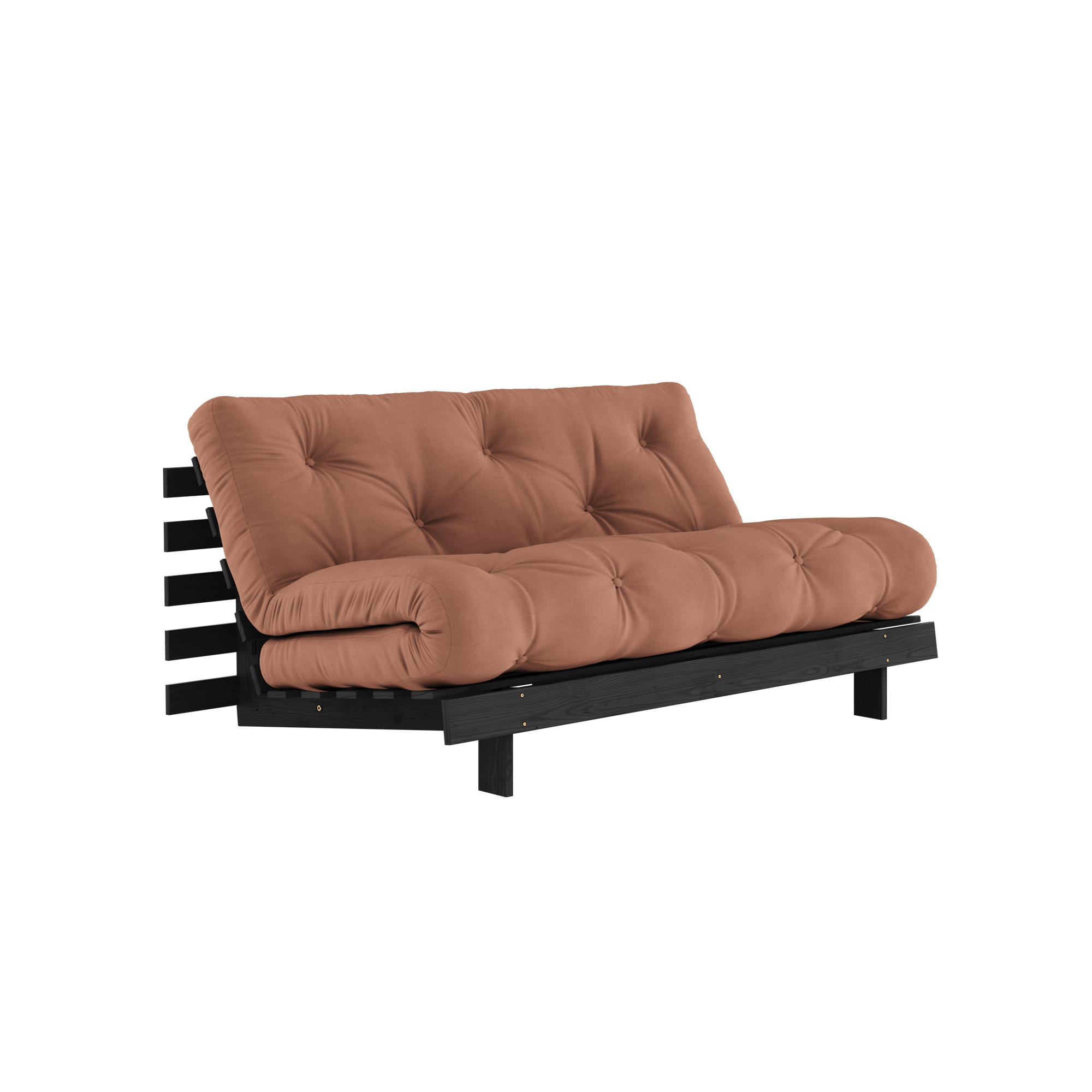 Karup Design Sofa Roots Z Materacem Roots 160x200 Glina Brązowa/Czarna Lakierowana