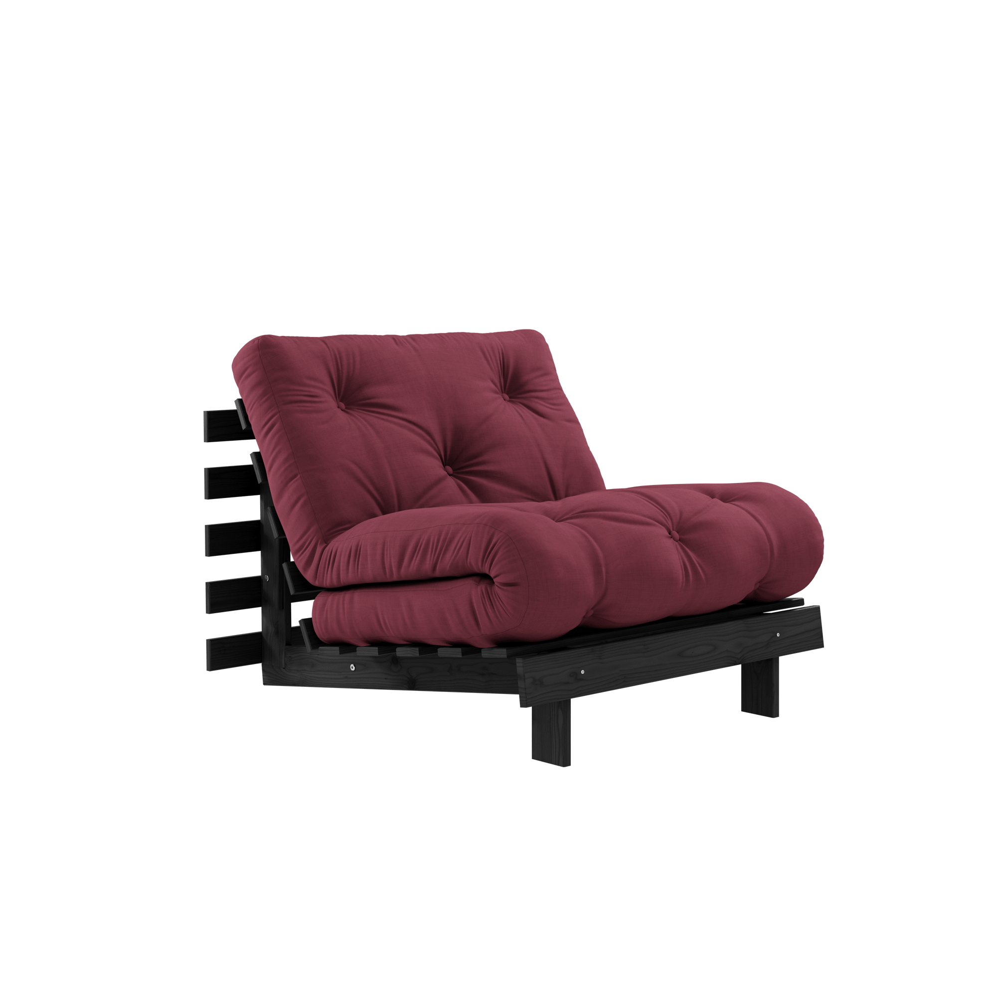 Karup Design Roots Sovesofa Med Madras 90x200 Black Night/Bordeaux