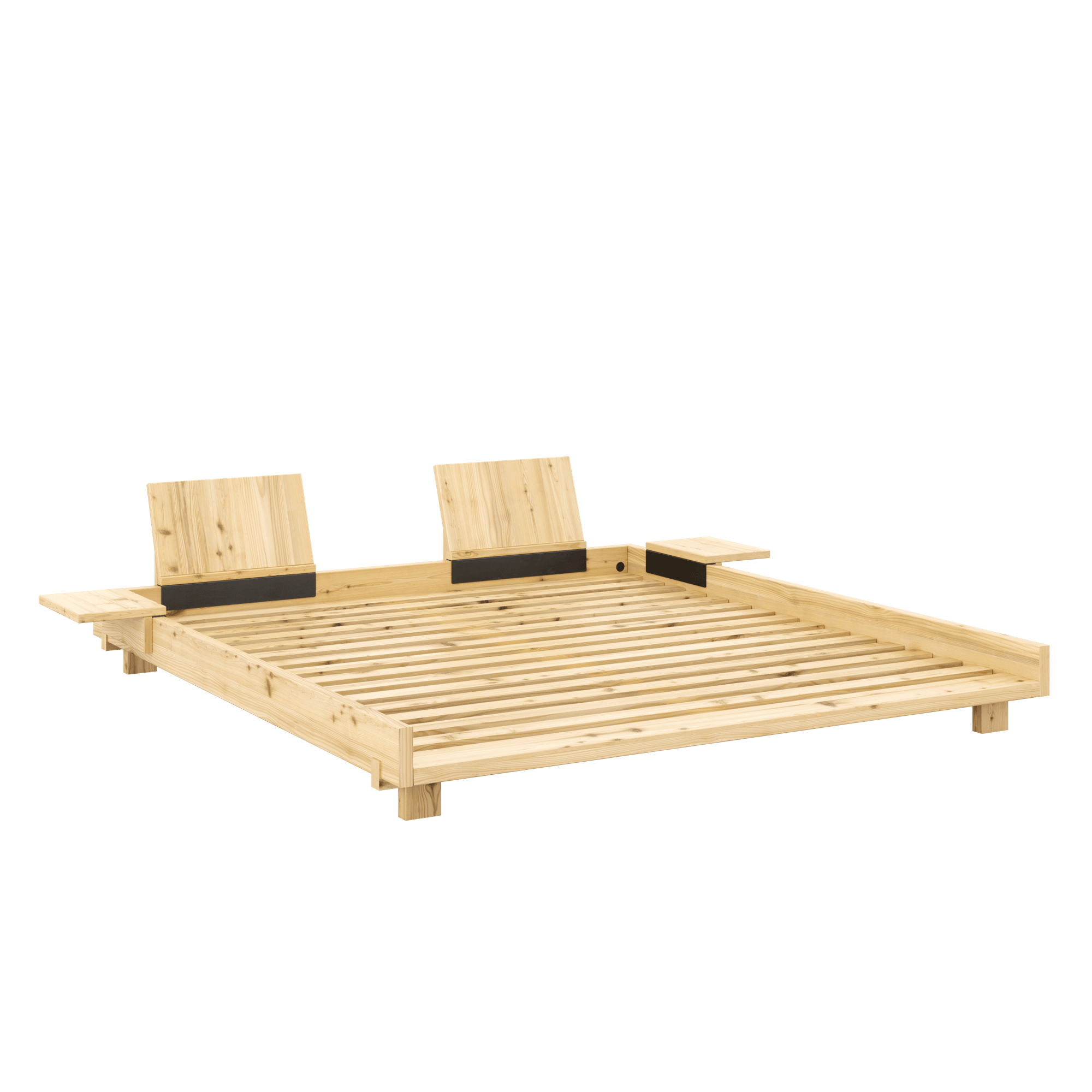 Karup Design Social Bed runko 2 kpl. Selkänoja ja sivupöytä 180x200 Kirkaslakattu