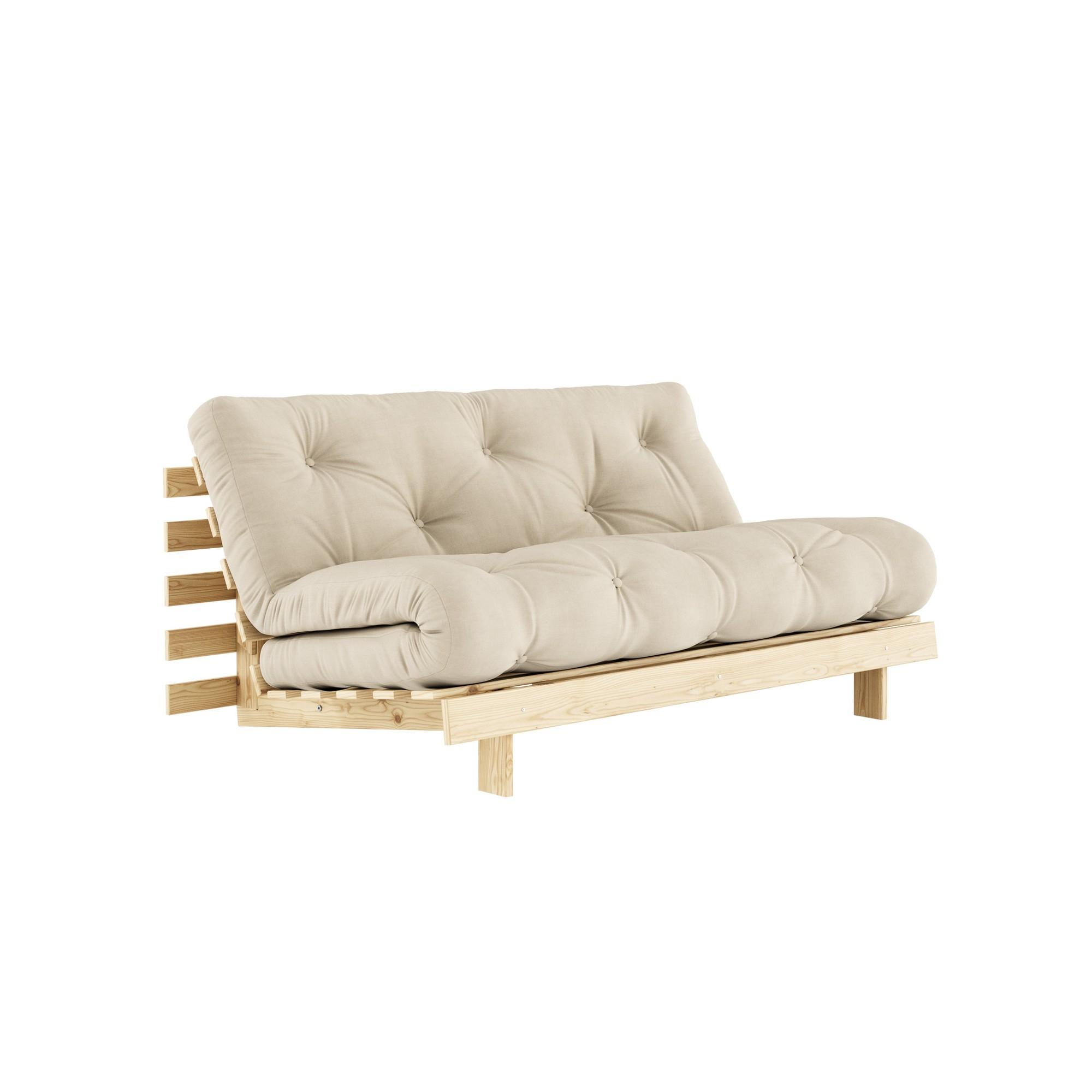 Sofa Rozkładana Karup Roots 160x200 Surowa/747 Beżowy