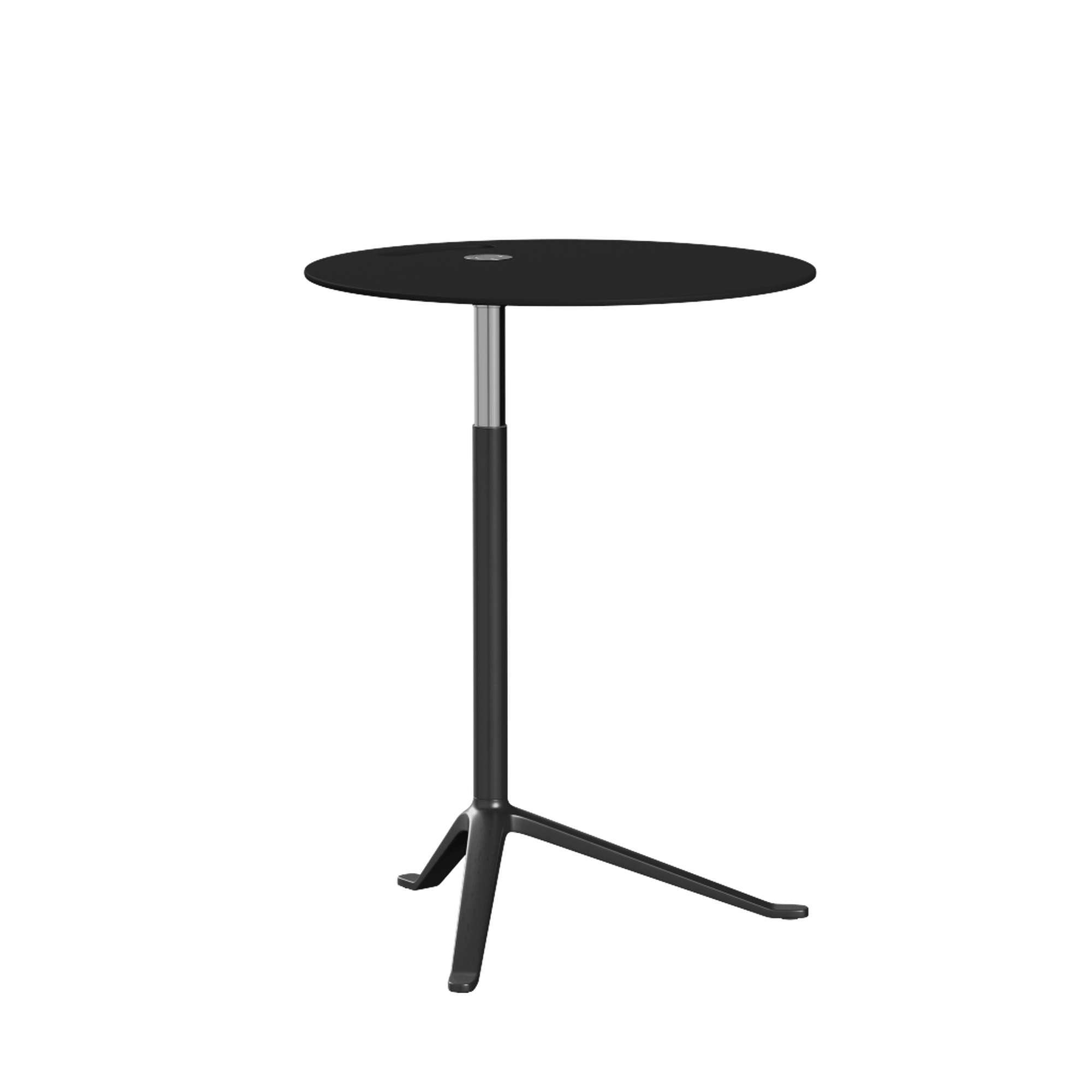 Stolik boczny Fritz Hansen Little Friend KS11 z regulacją Wysokość , Czarny/ malowany proszkowo Aluminiowy