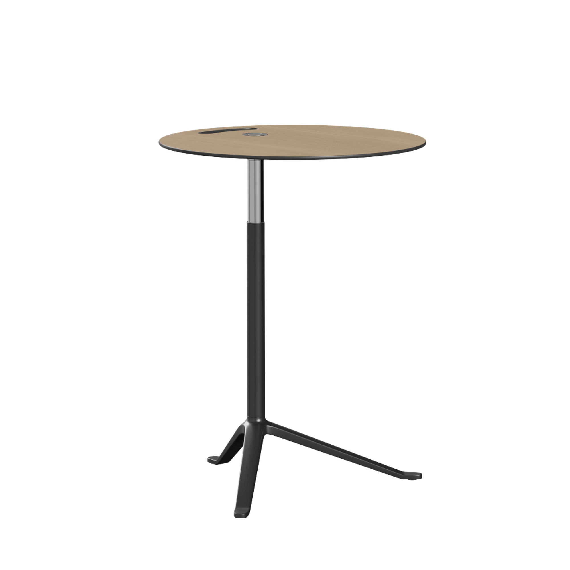 Stolik boczny Fritz Hansen Little Friend KS11 z regulacją Wysokość , dąb/ Aluminiowy malowane proszkowo