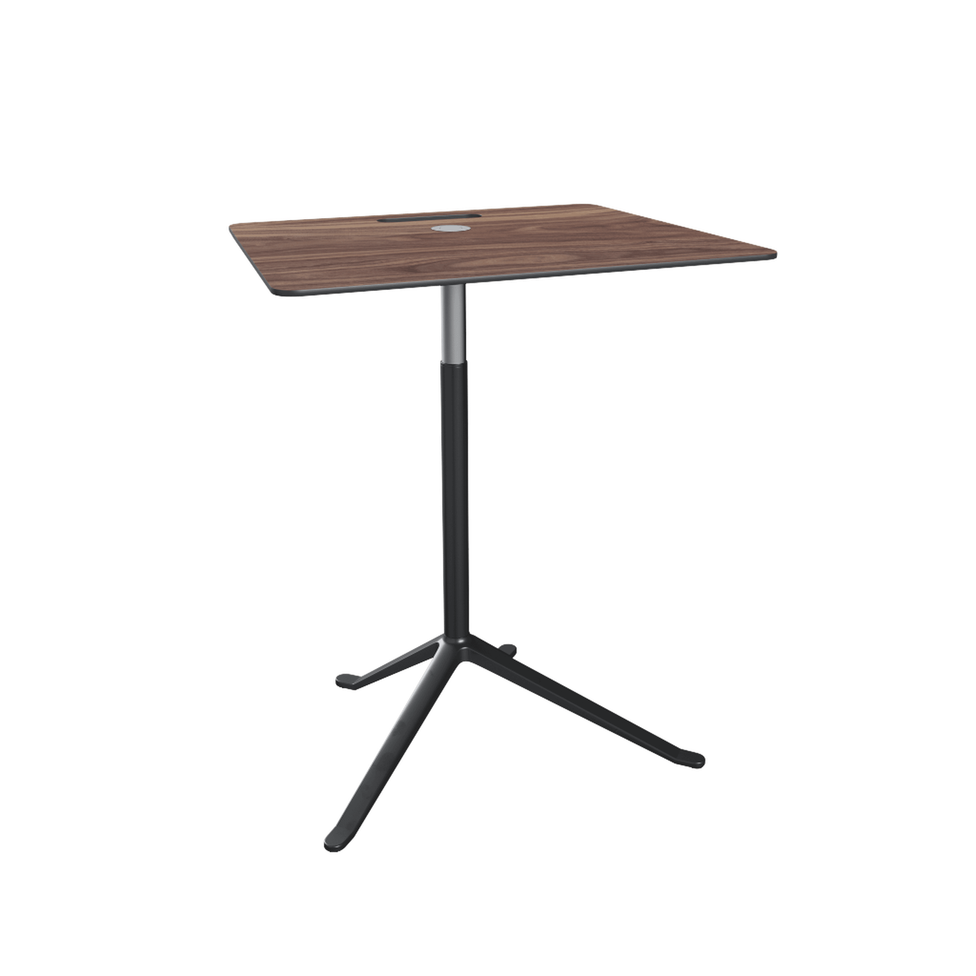 Stolik boczny Fritz Hansen Little Friend KS13 z regulacją Wysokość , orzech Orzech włoski/ Aluminiowy malowane proszkowo