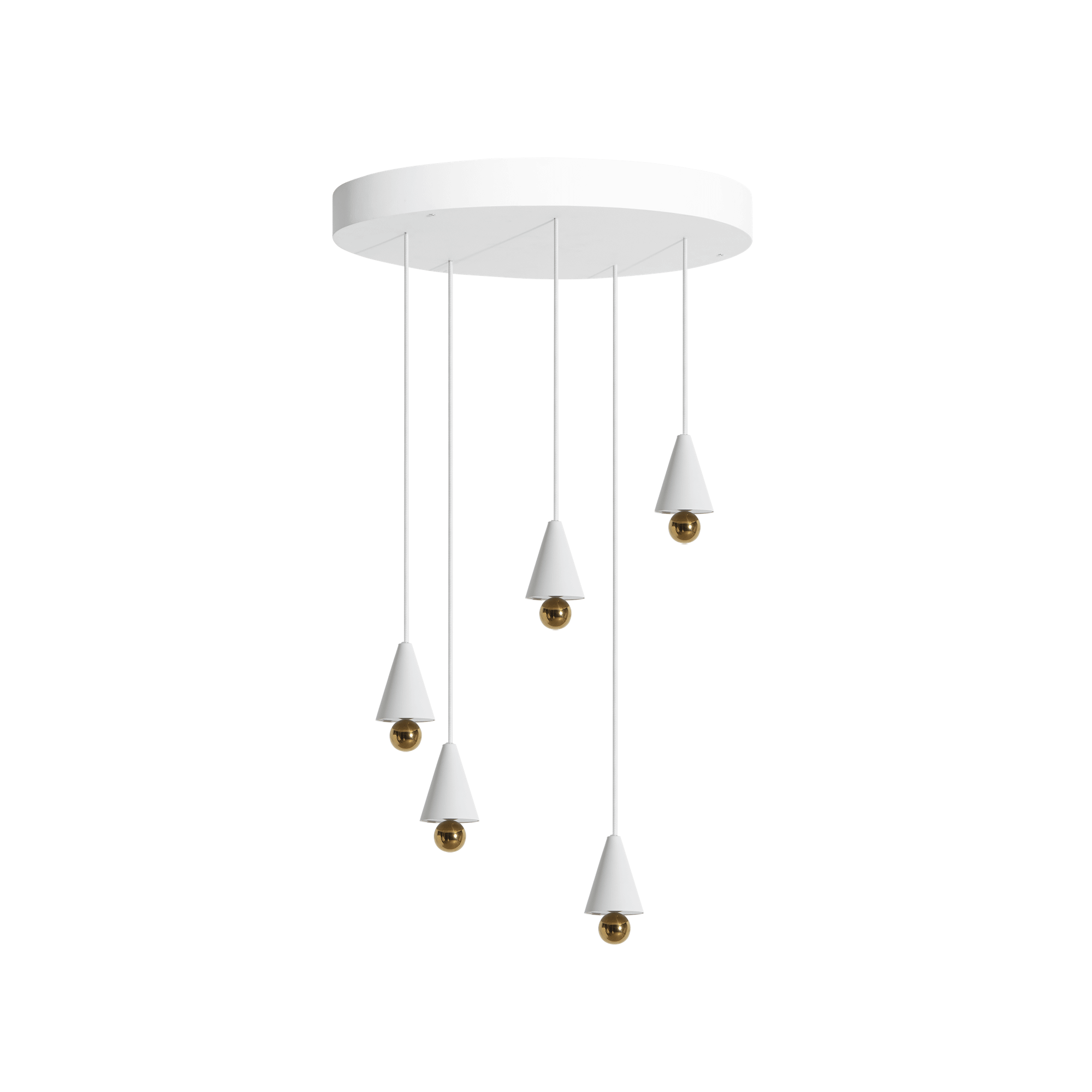 Petite Friture CHERRY LED Pendant System Round 5 Pcs. Extra Small White