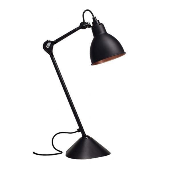 Lampe Gras N205 Lampe à Poser Noir Mat et Noir Mat et Cuivre