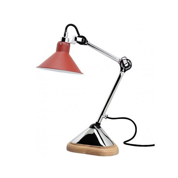 Lampe Gras N207 Bordslampa Krom & Matt Röd