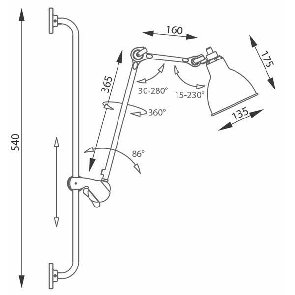 Lampe Gras N210 Stregtegning