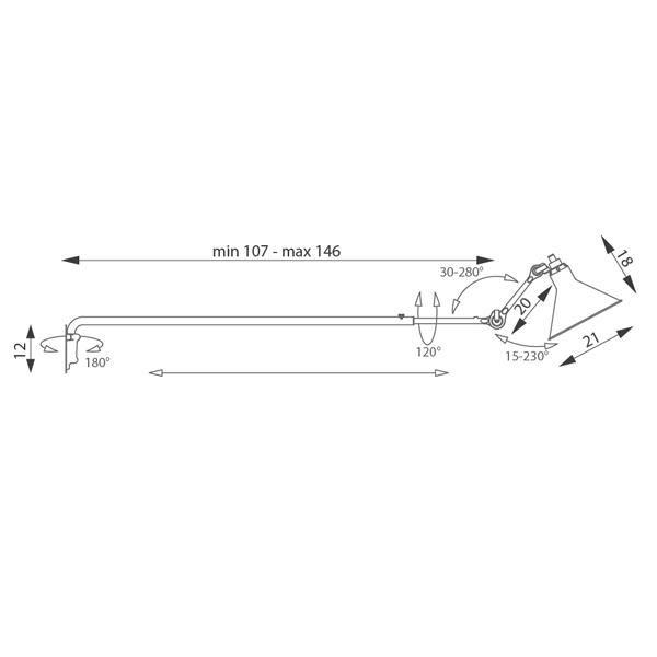 Lampe Gras N213 Stregtegning