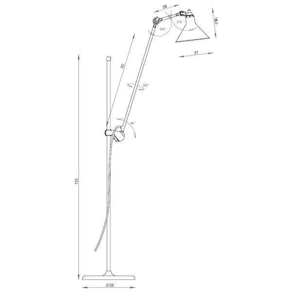 Lampe Gras N215L Stregtegning