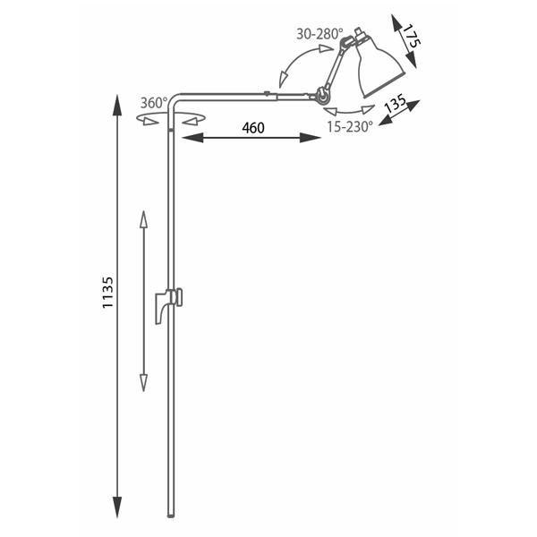 Lampe Gras N216 Stregtegning