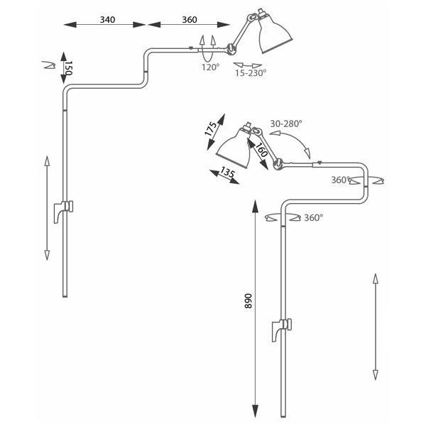 Lampe Gras N217 Stregtegning