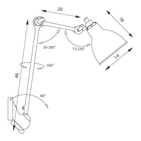 Lampe Gras N222 Stregtegning