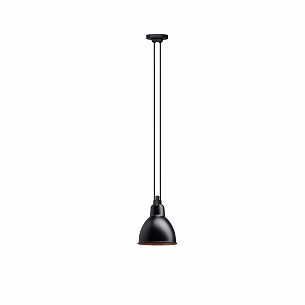 Lampe Gras N322 Pendant Mat Black & Copper Round