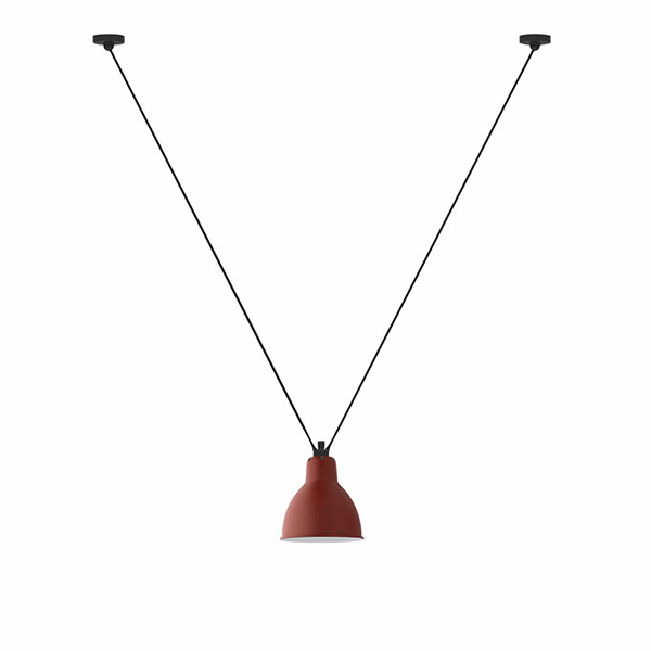 Lampe Gras N323 Pendant Mat Red Round