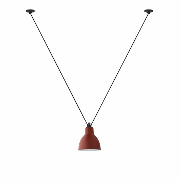 Lampe Gras N323 Pendel Mat Rød Round