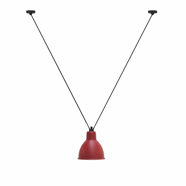 Lampe Gras N323 XL Pendel Mat Rød Round thumbnail