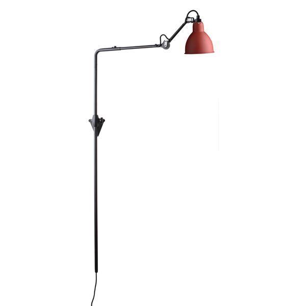 Lampe Gras N216 Wandleuchte Matt Schwarz & Matt Rot