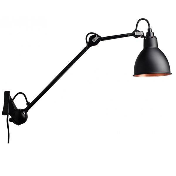 Lampe Gras N222 Wall Lamp Mat Black & Mat Black/copper