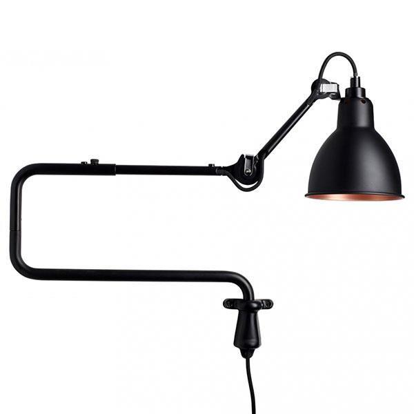 Lampe Gras N303 Wall Lamp Mat Black & Mat Black & Copper