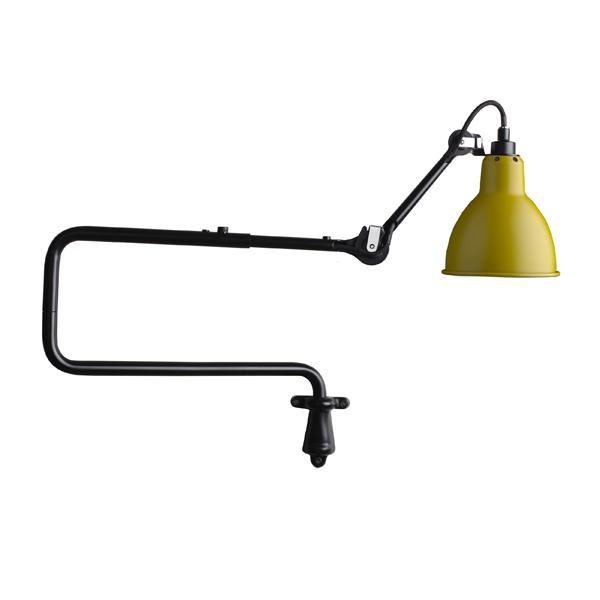 Lampe Gras N303 Applique Murale Noir Mat et Jaune