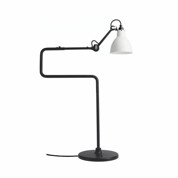 Lampe Gras N317 Lampada Da Tavolo Nero Opaco E Bianco