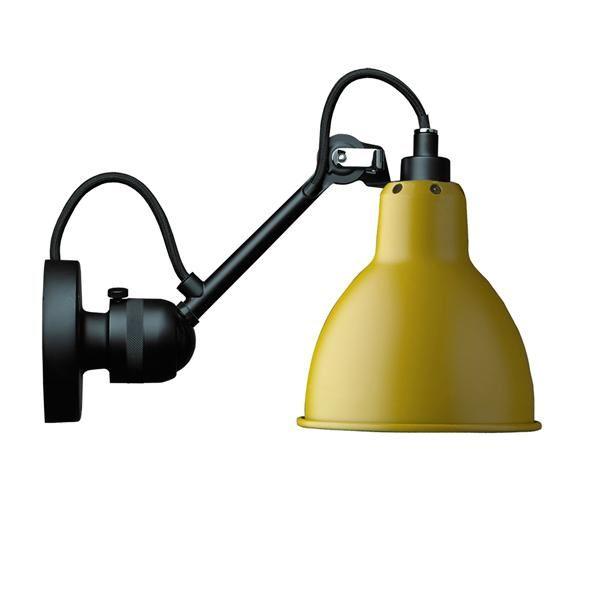 Lampe Gras N304 Wall Lamp Mat Black & Mat Yellow Hardwired