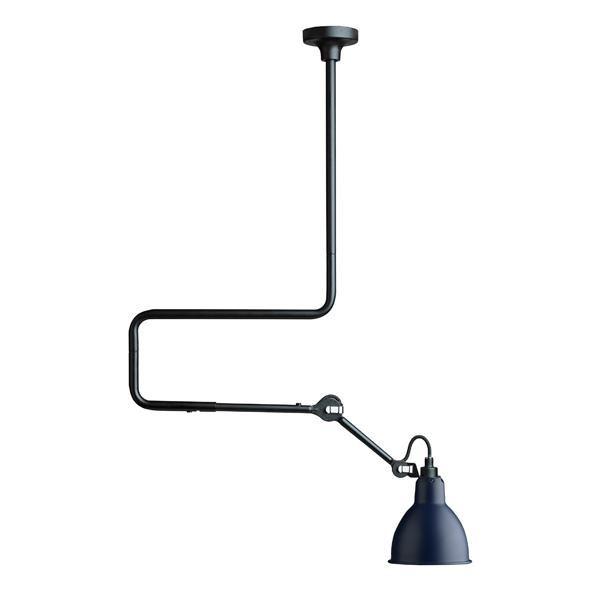 Lampe Gras N312 Lámpara de Techo Negro mate/Azul