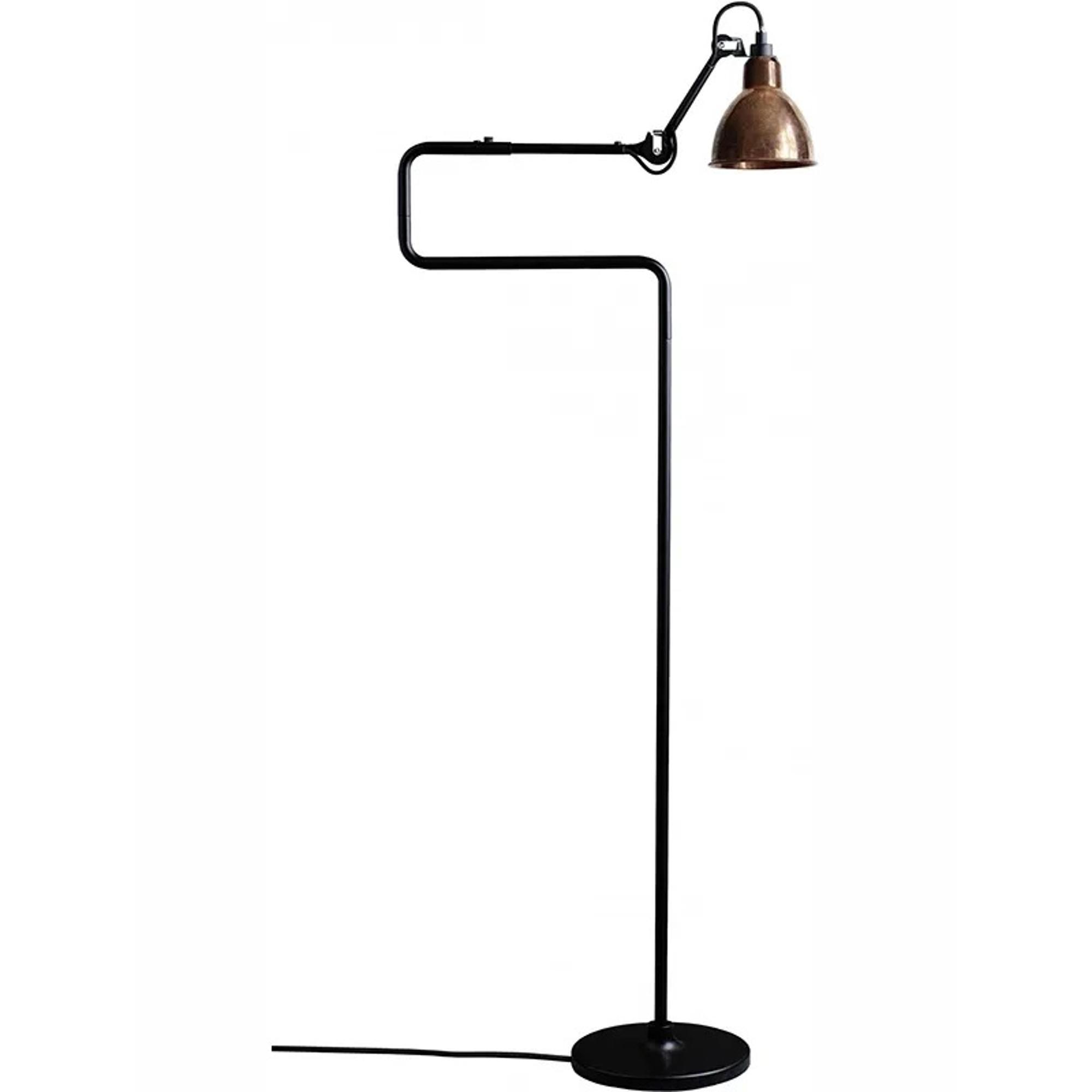 Lampe Gras N411 Lampada Da Terra Nero Opaco E Nero Opaco/Rame