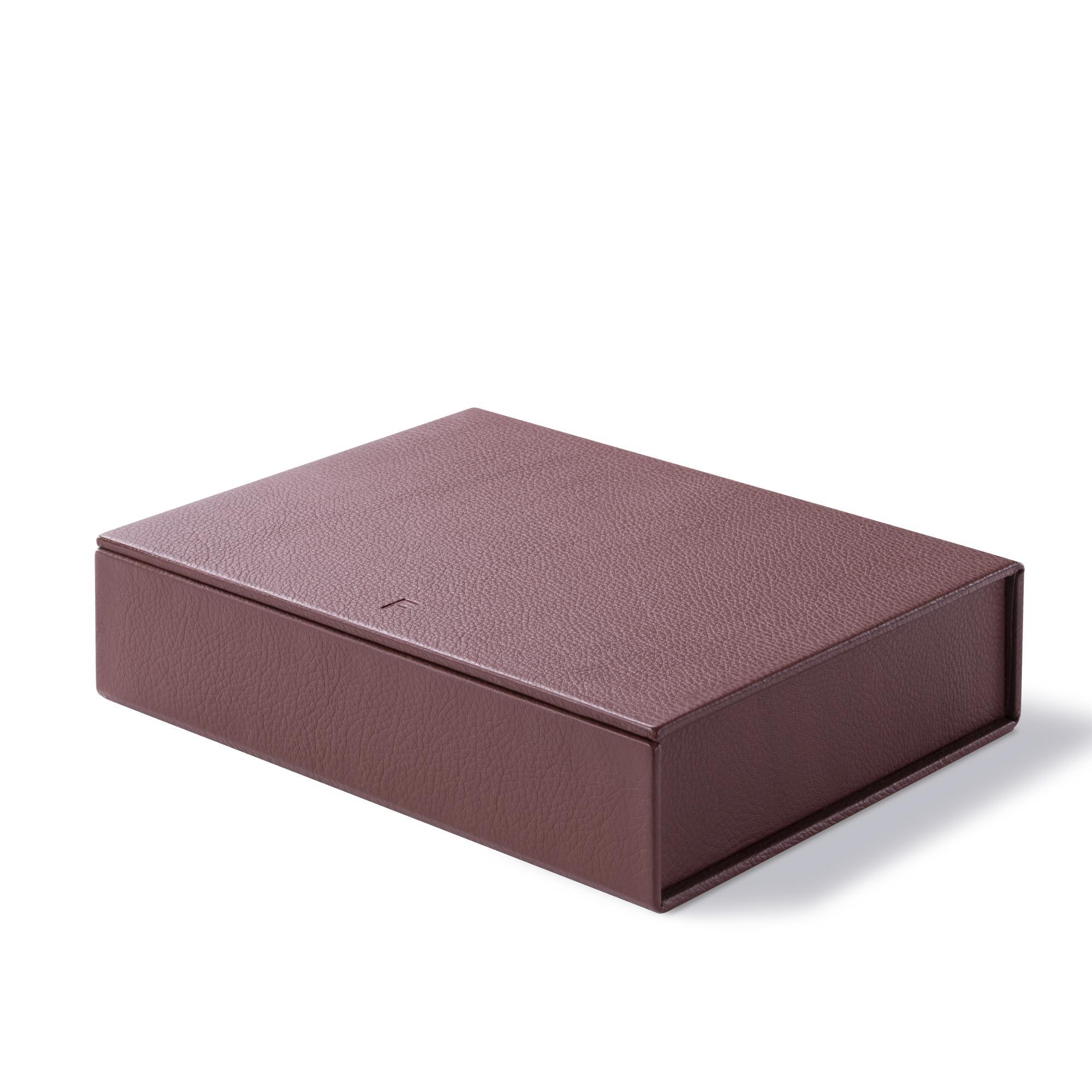 Fredericia Furniture Boîte en Cuir Sienne Foncée