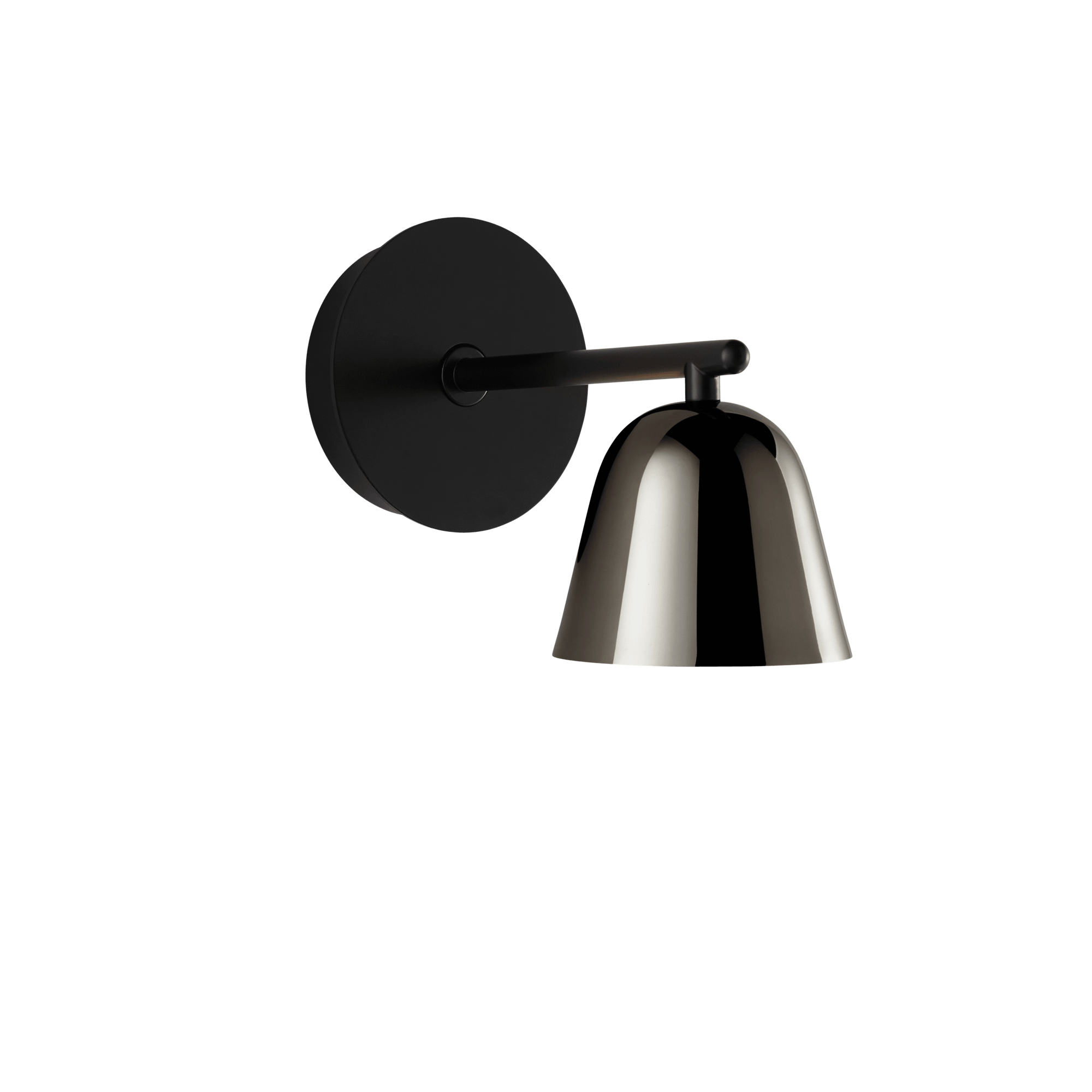 Parachilna Lighto A Lámpara de Pared Negro Mate/Cromo Negro