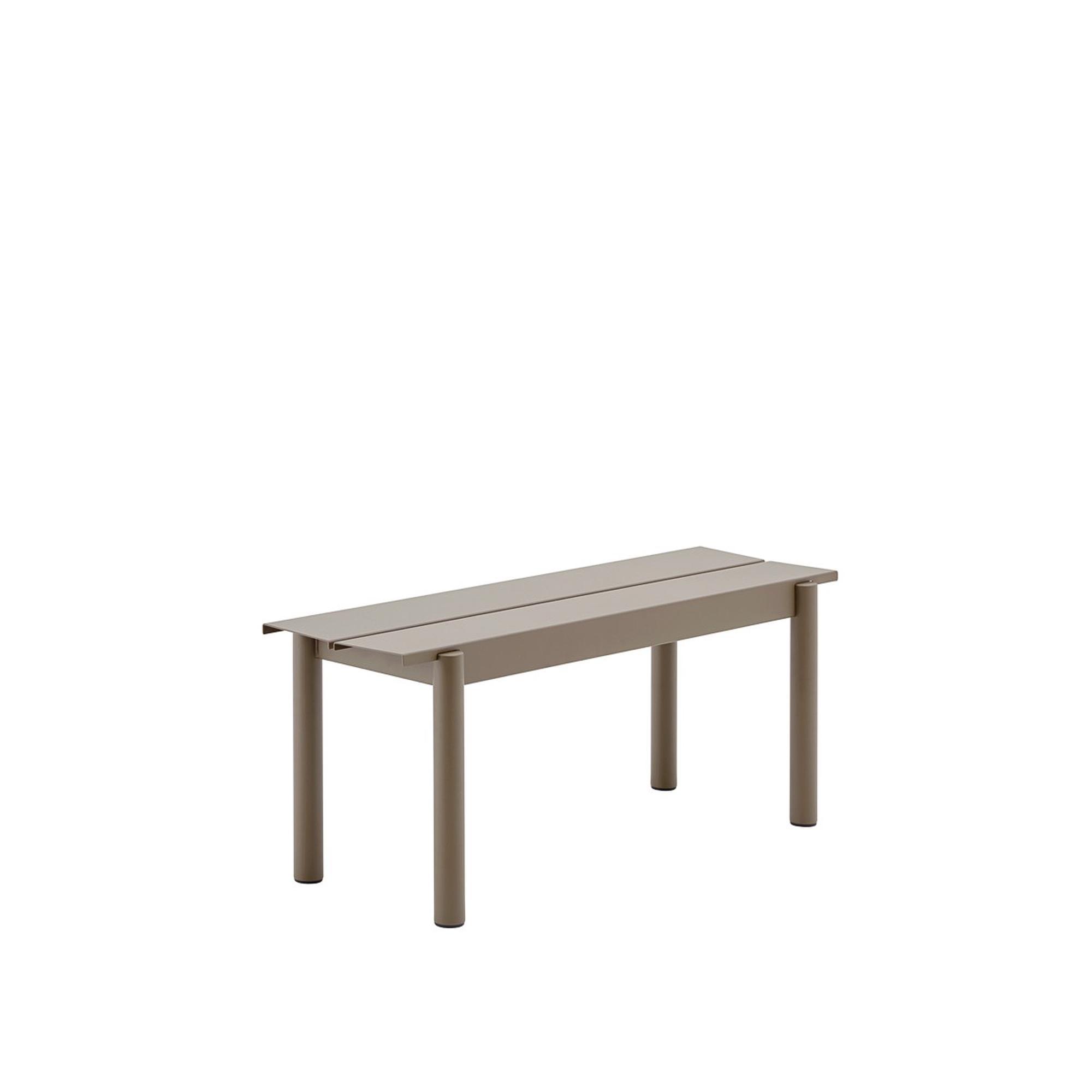 Muuto Linear Steel Bench 110 x 34 cm Taupe