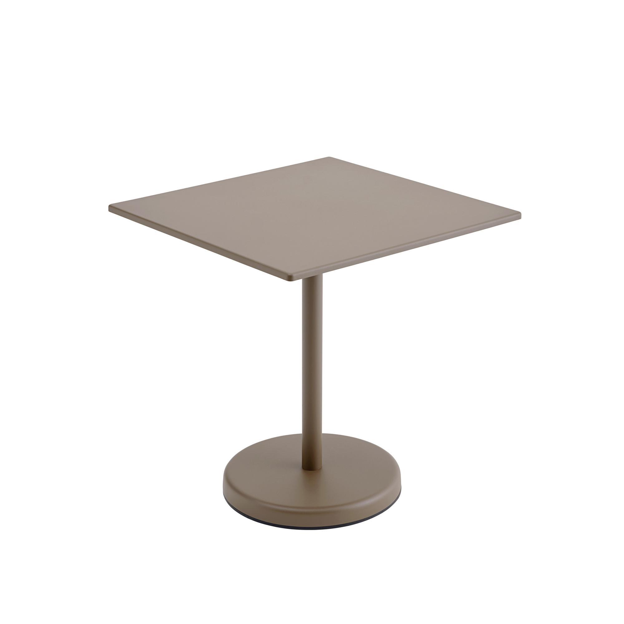 Muuto Linear Steel Café Garden Table 73x70 cm Taupe 