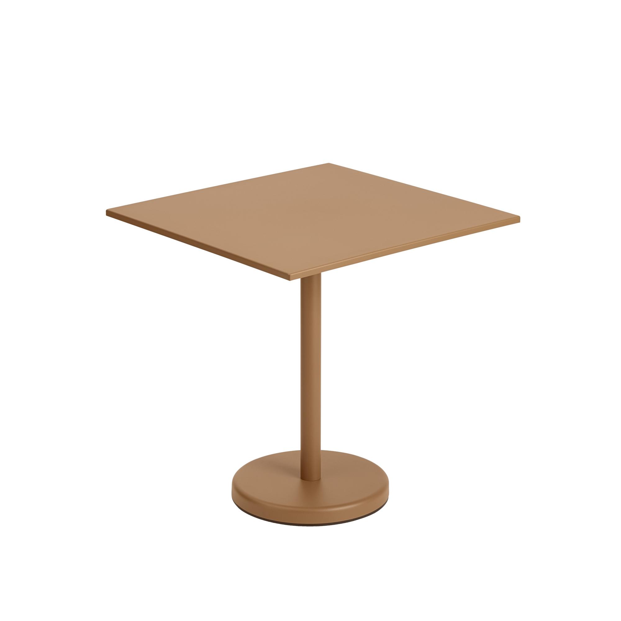 Muuto Linear Steel Café Garden Table Roasted Orange 70 X 70 cm