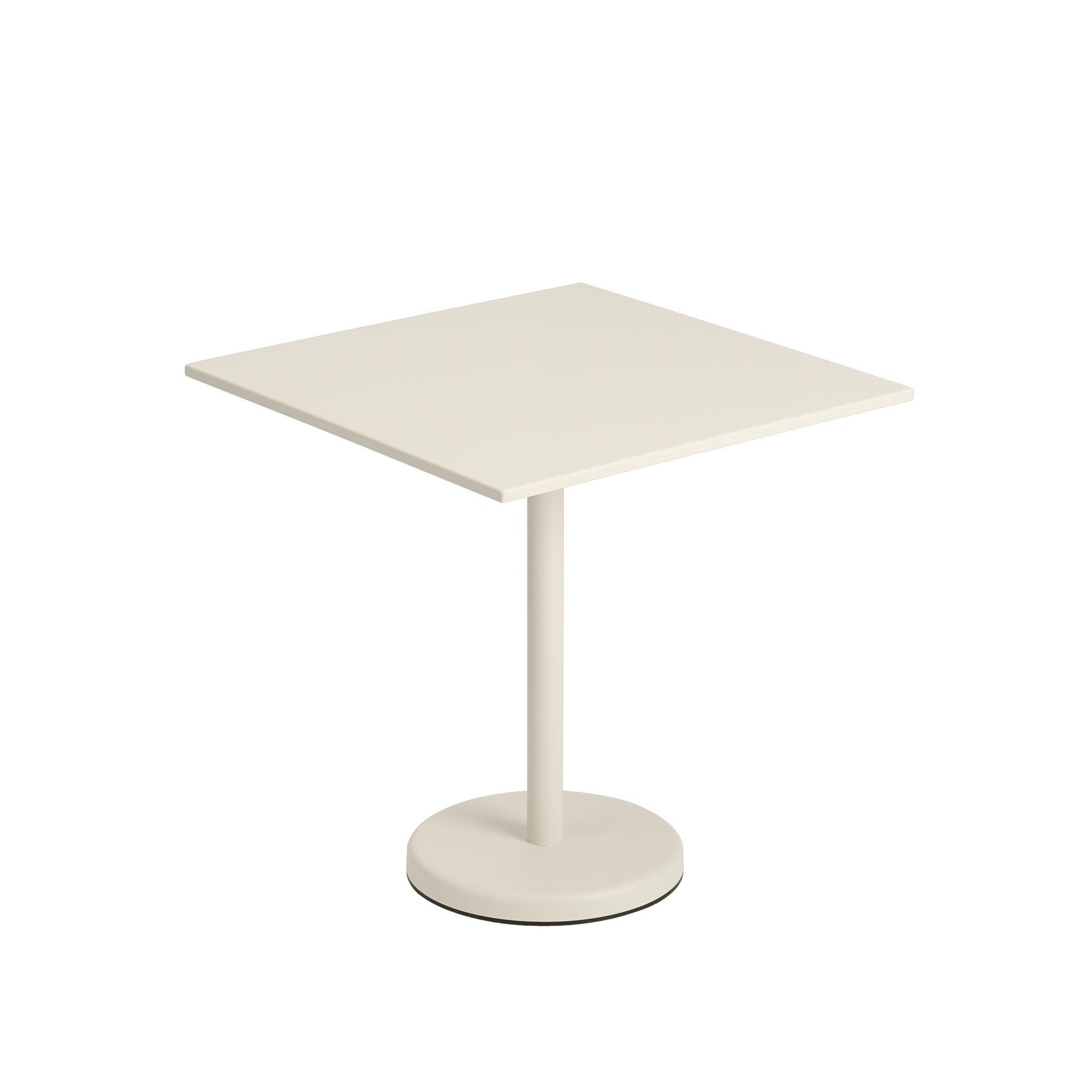 Muuto Linear Steel Café Gartentisch 70 x 70 cm Off-White