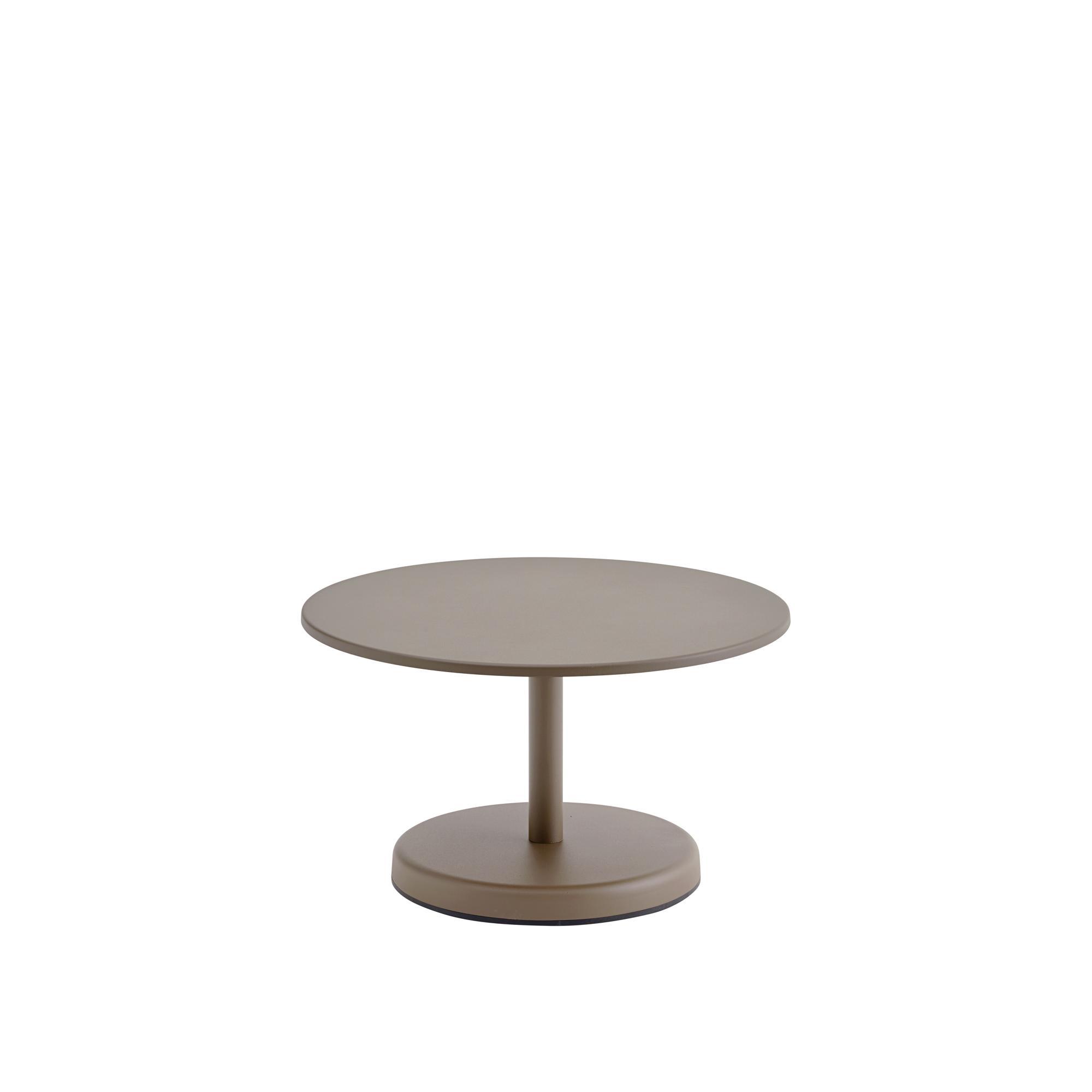 Muuto Linear Steel Outdoor Coffee Table Ø70 Taupe