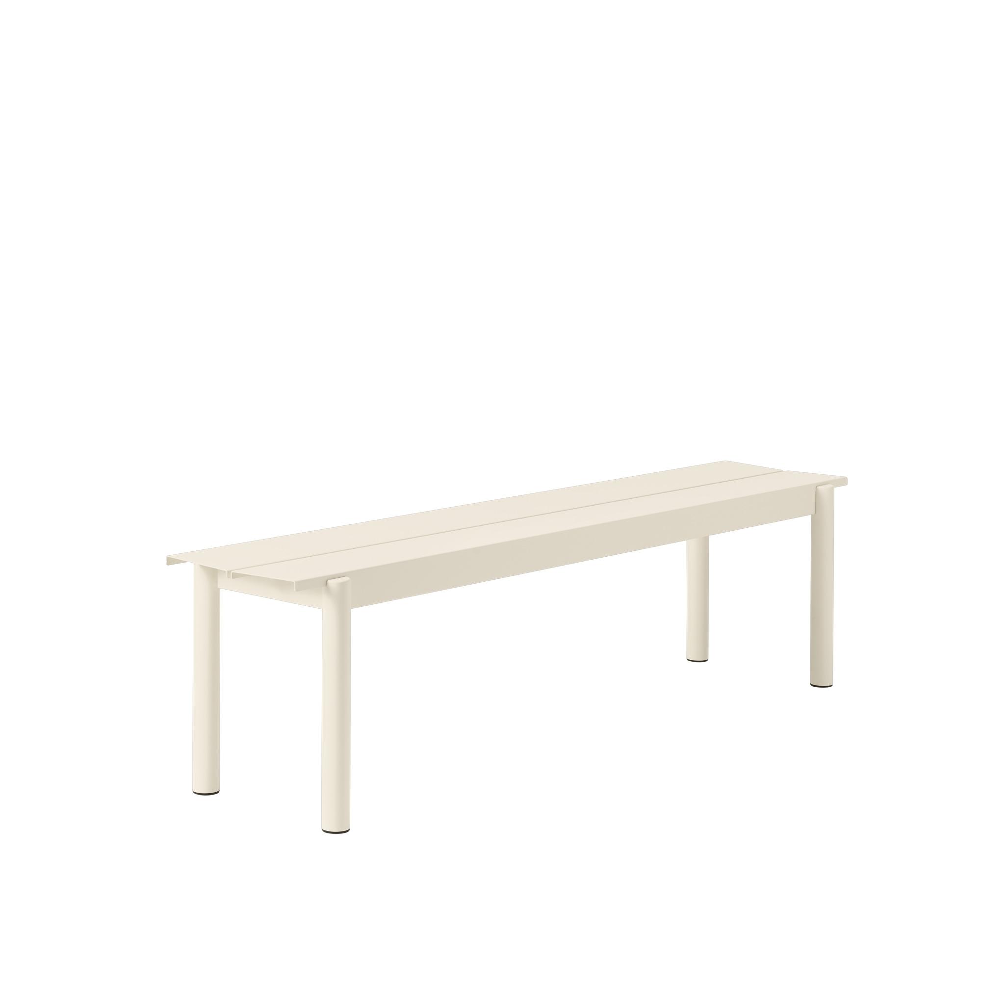 Muuto Linear Steel Bænk Råhvid 170 x 34 cm