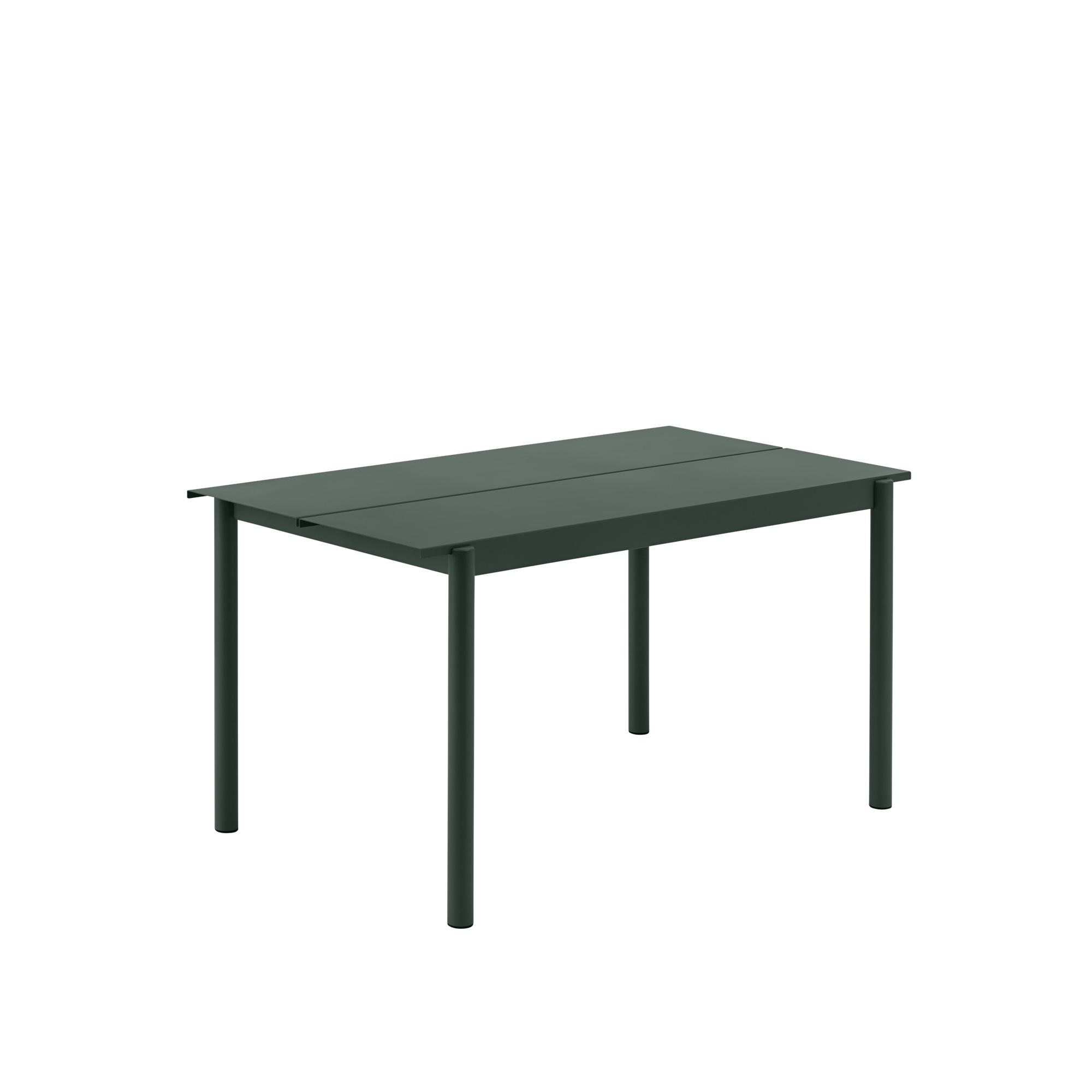 Tavolo Lineare In Acciaio Muuto Verde Scuro 140 X 75 cm