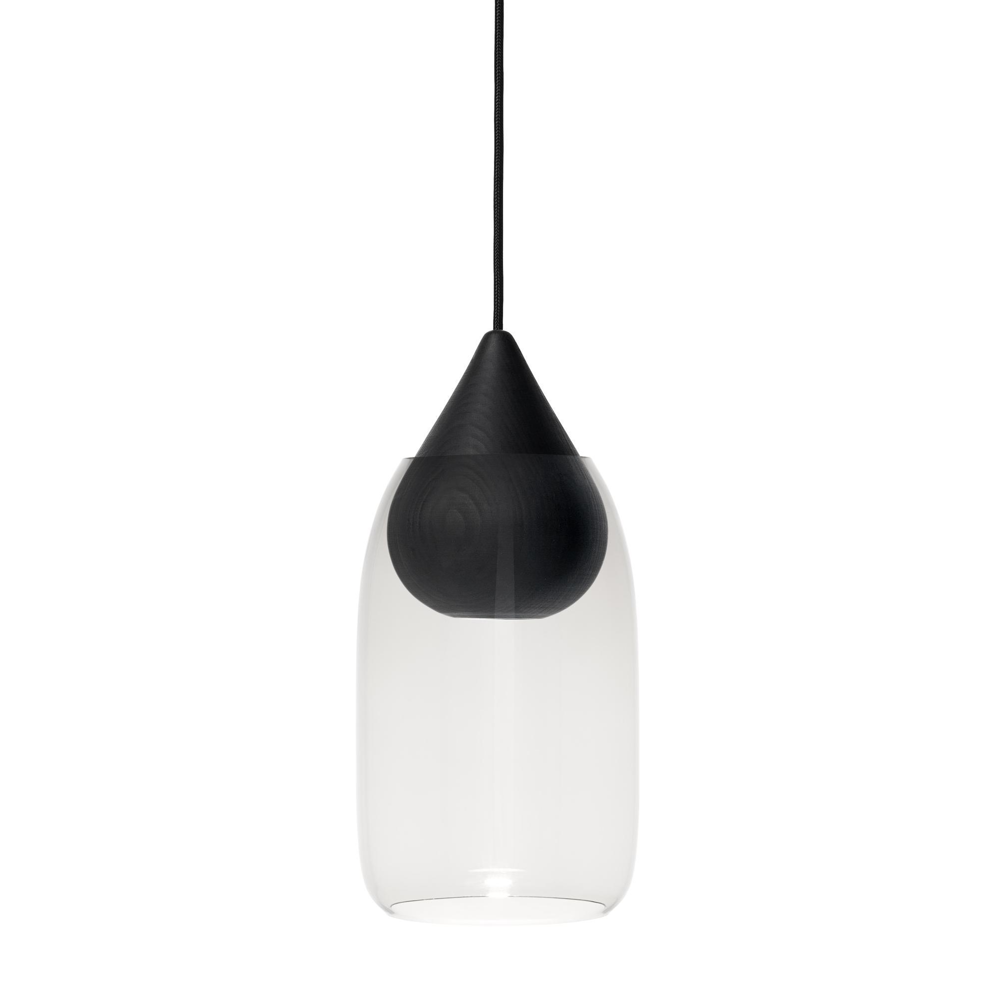 Mater Liuku Pendant Drop Black Lindenwood/Transparent