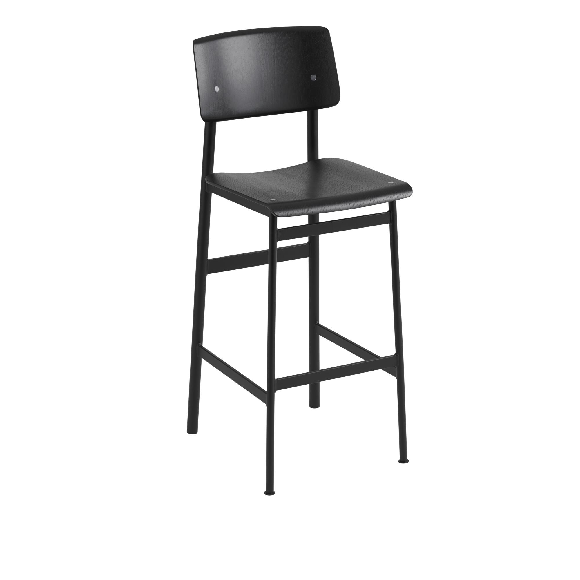 Muuto Loft Bar Stool Black H108.5