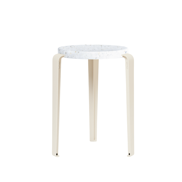TipToe LOU Stool Recycled Plastic White/Cream White